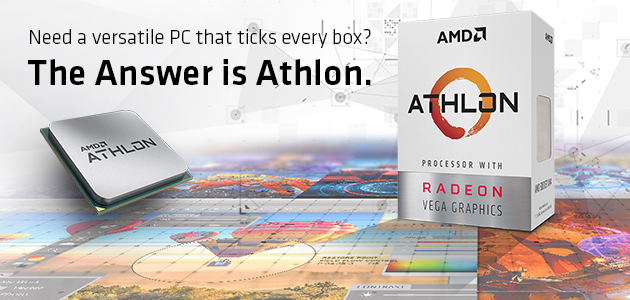 AMD Athlon™ процесор с Radeon™ Vega графика!